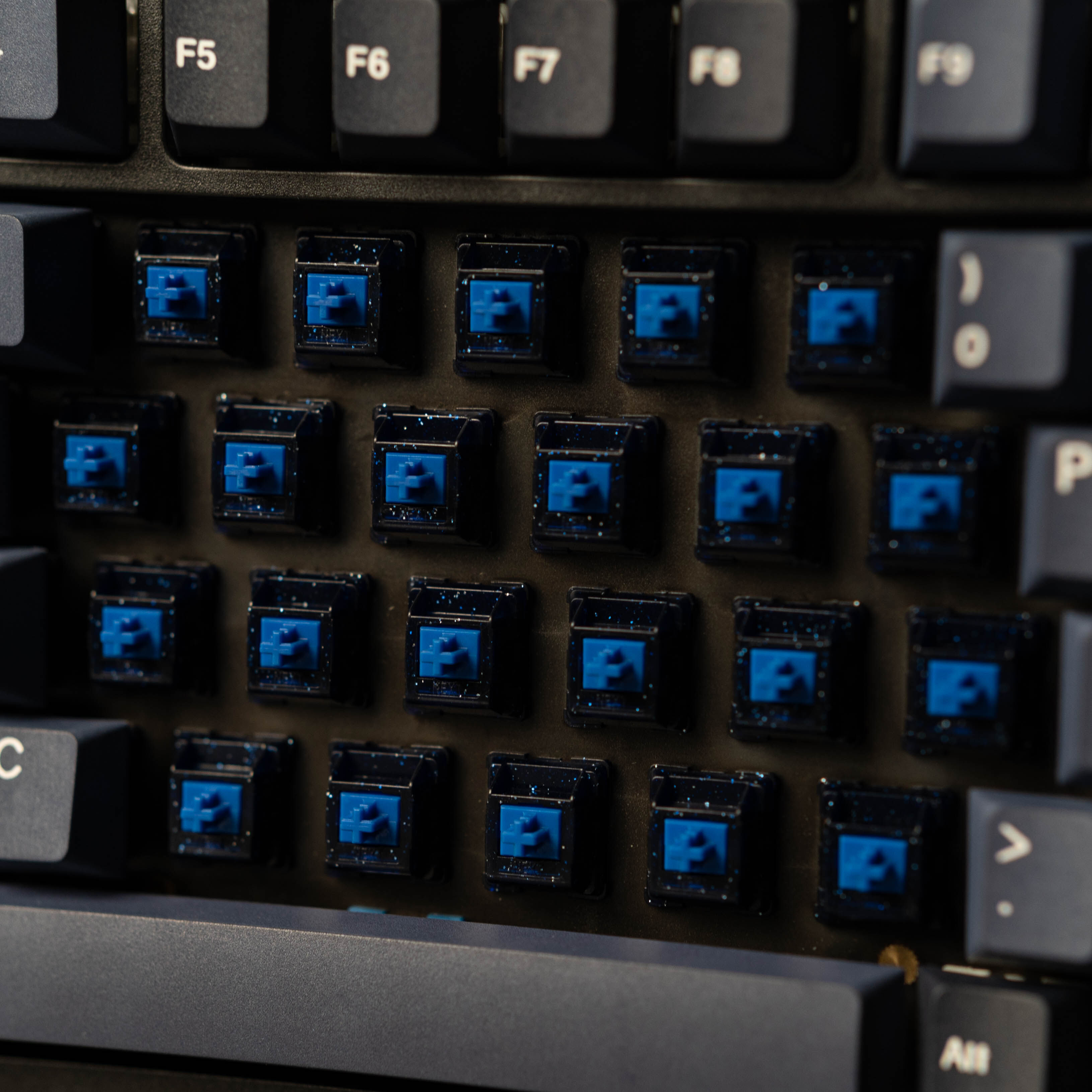 Mechanical Keyboard Switch Blue Star Switch [100pcs] 3pin Lubed Linear Switch Hot-swappable Single spring DIY For Mechanical Keyboard