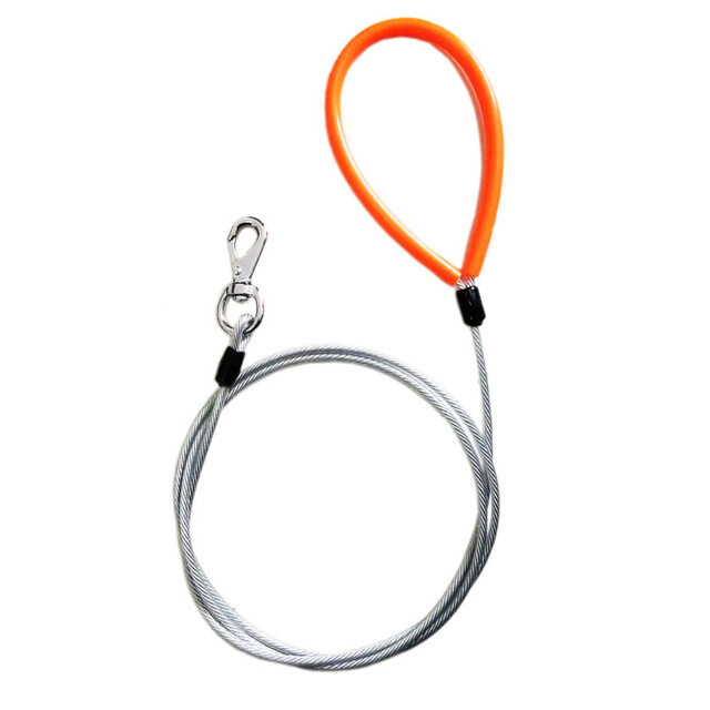Bite Resistant Steel Wire Dog Leash Heavy Duty Comfortable Handle No
