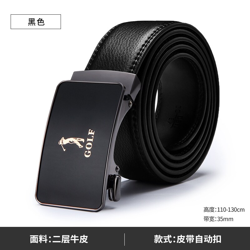 Golf/golf belt men's leather pants belt automatic buckle men's simple trendy belt business casual youth usa new j.lindeberg¯malbon¯scotty cameronˉhonma¯titleist¯pearly gates