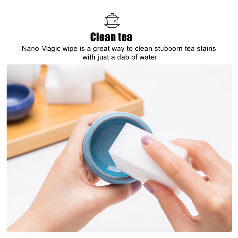 100PCS Magic Sponge Eraser Cleaning Melamine Multi-use Foam Cleaner White 10x6x2cm