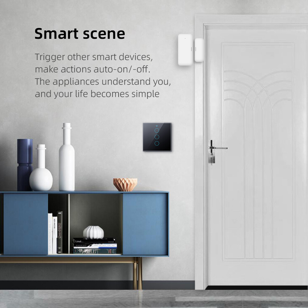EL style TUYA WiFi Smart Touch Switch 1/2/3 /4Way Home Wall Button for Alexa Google Home Assistant Smart Home Smart Life 0906
