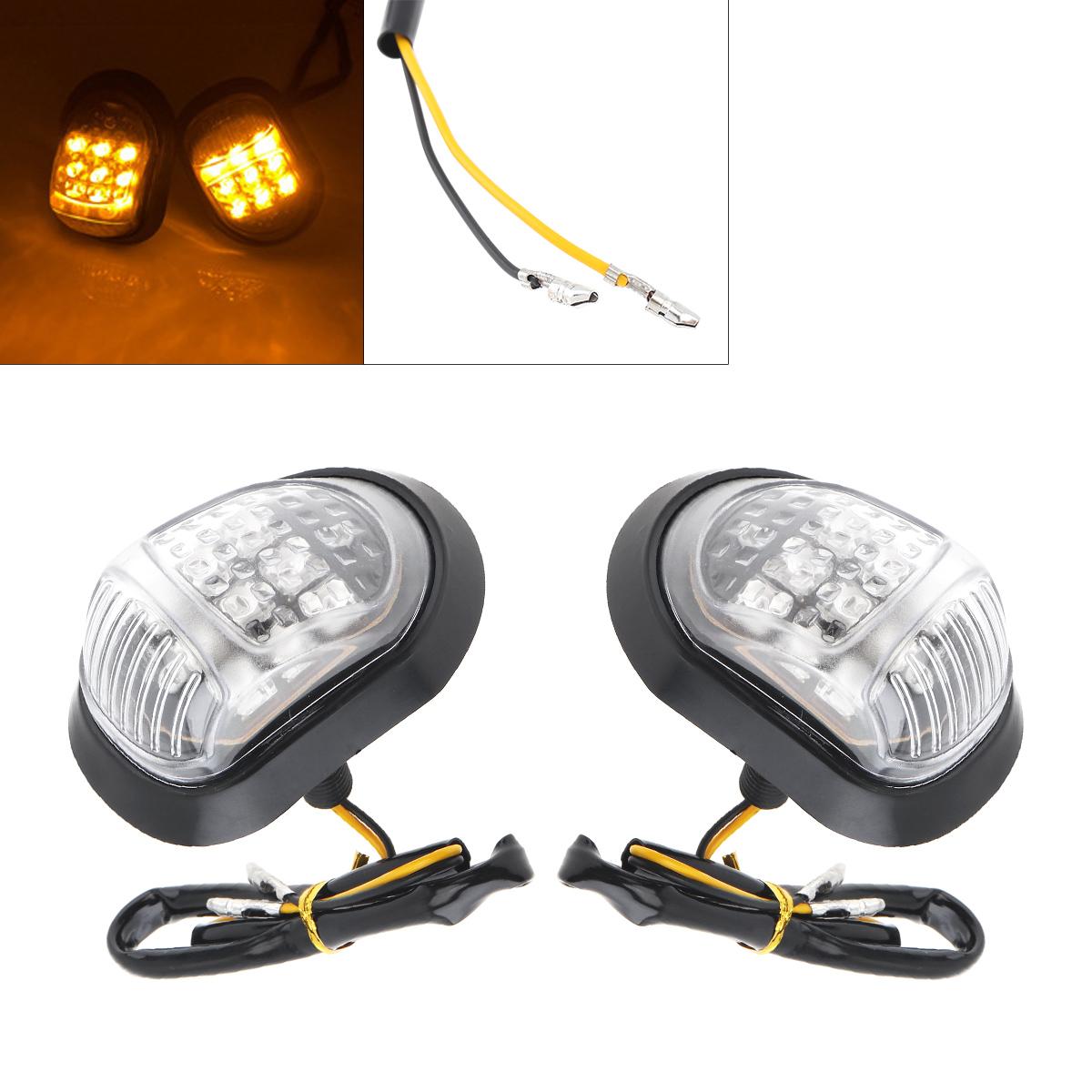 2 cái đèn led chỉ báo lái xe máy thông dụng siêu sáng 12v, đèn báo rẽ hình tổ ong