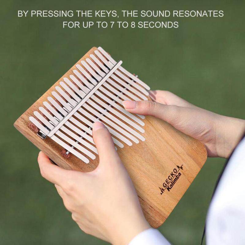 TẮC KÈ Kalimba 17 Phím Đầy Đủ Chắc Chắn Long Não Gỗ Di Động Ngón Tay Cái Đàn Piano Mbira Sanza K17CAP