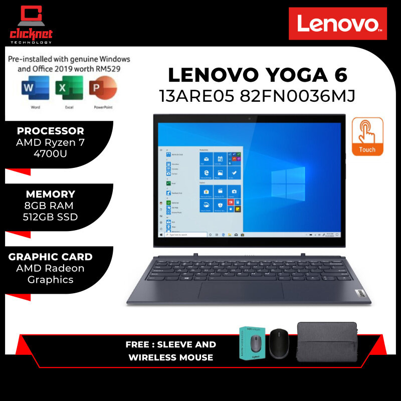 Lenovo Yoga 6 13ARE05 82FN0036MJ 13.3 FHD Touch Laptop Abyss Blue ( Ryzen 7 4700U, 8GB, 512GB SSD, ATI, W10, HS ) Malaysia