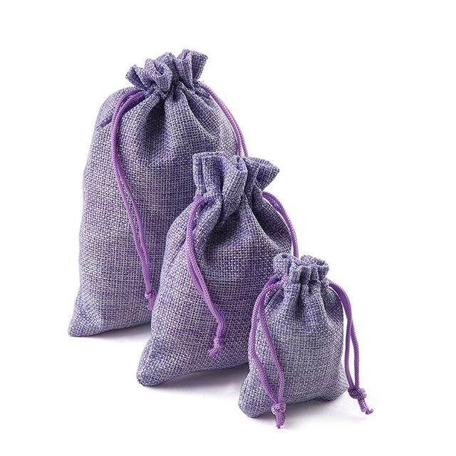 1pcs Christmas bag Linen Jute Sack Pouch Drawstring Gift Bags