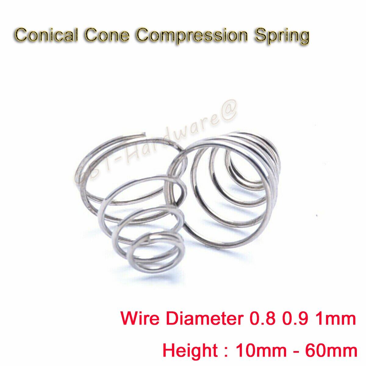10Pcs 1.0mm Wire Diameter 8/9mm OD Stainless Steel Compression Pressure Spring 