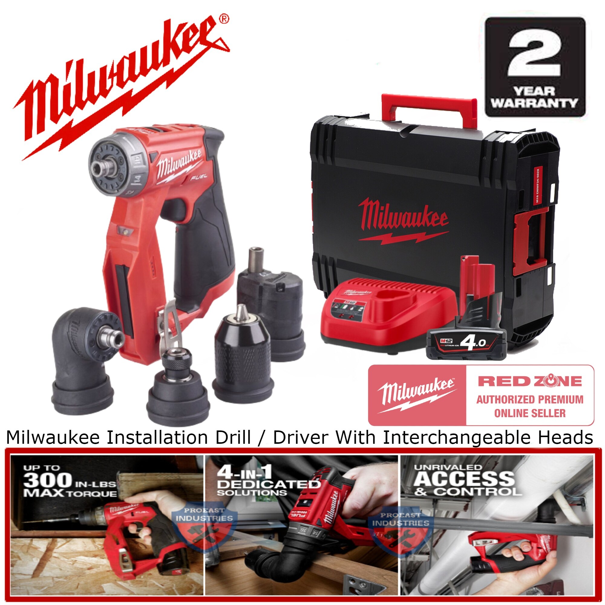 Milwaukee interchangeable head drill hot sale