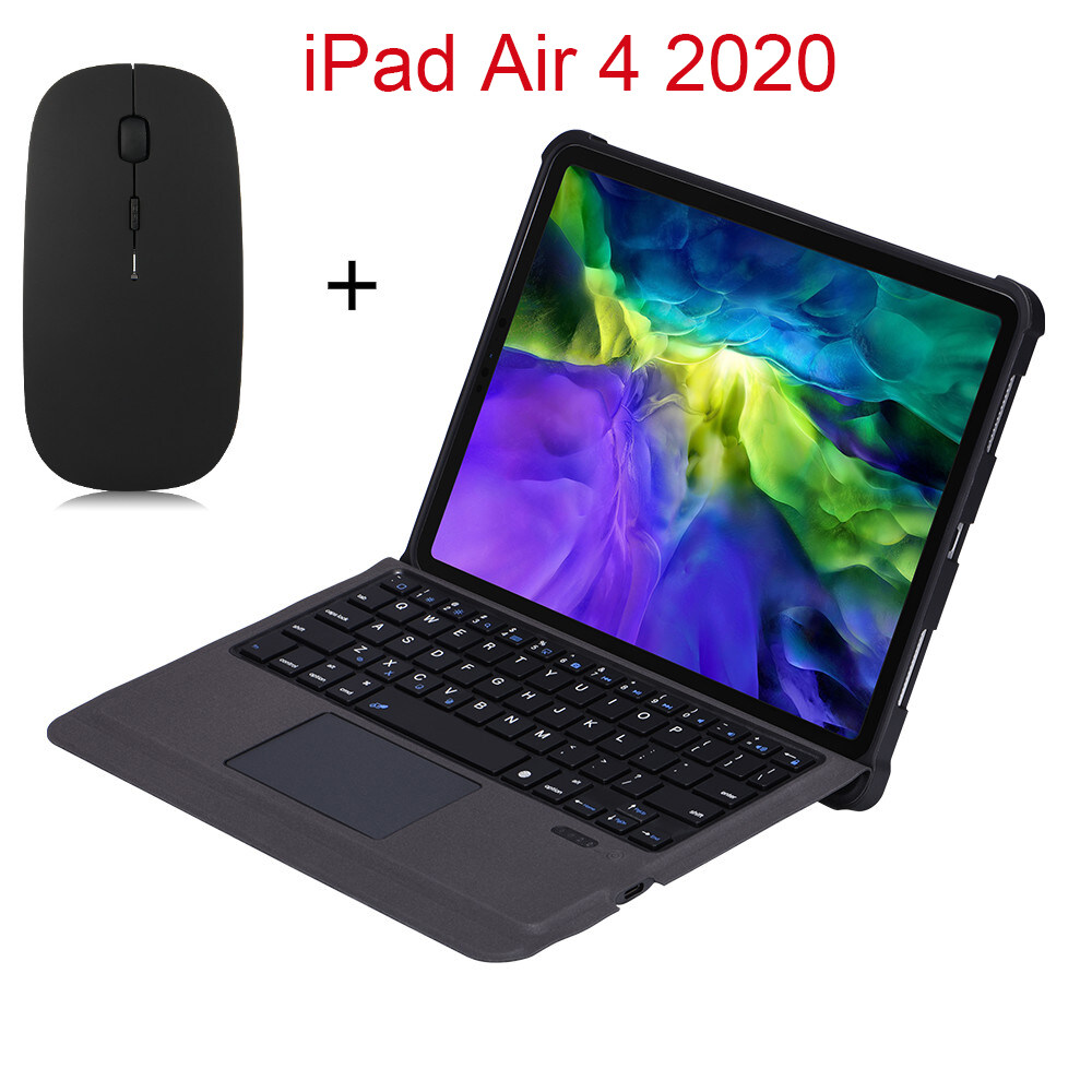 คีย์บอร์ดเมาส์บลูทูธไร้สายแม่เหล็ก,สำหรับ iPad Air 4 10.9นิ้ว2020 iPad Air 2020 iPad Pro 11 2021 2020 2018มี7สีเคสคีย์บอร์ดทัชแพด