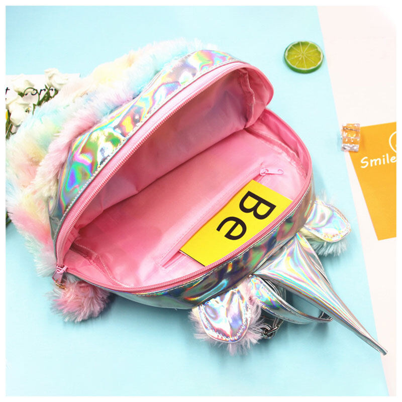 HOBIBEAR children's backpack Unicorn Plush Backpack