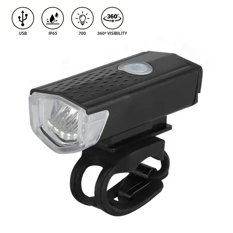 DIPOLETECH Stay Safe and Visible While Cycling at Night 3 Modes Headlight