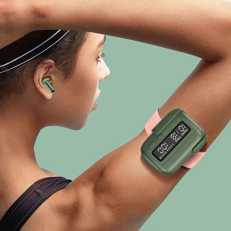 Lamgool Bluetooth Headset portable Pager appearance Digital clock Battery level display Low latency