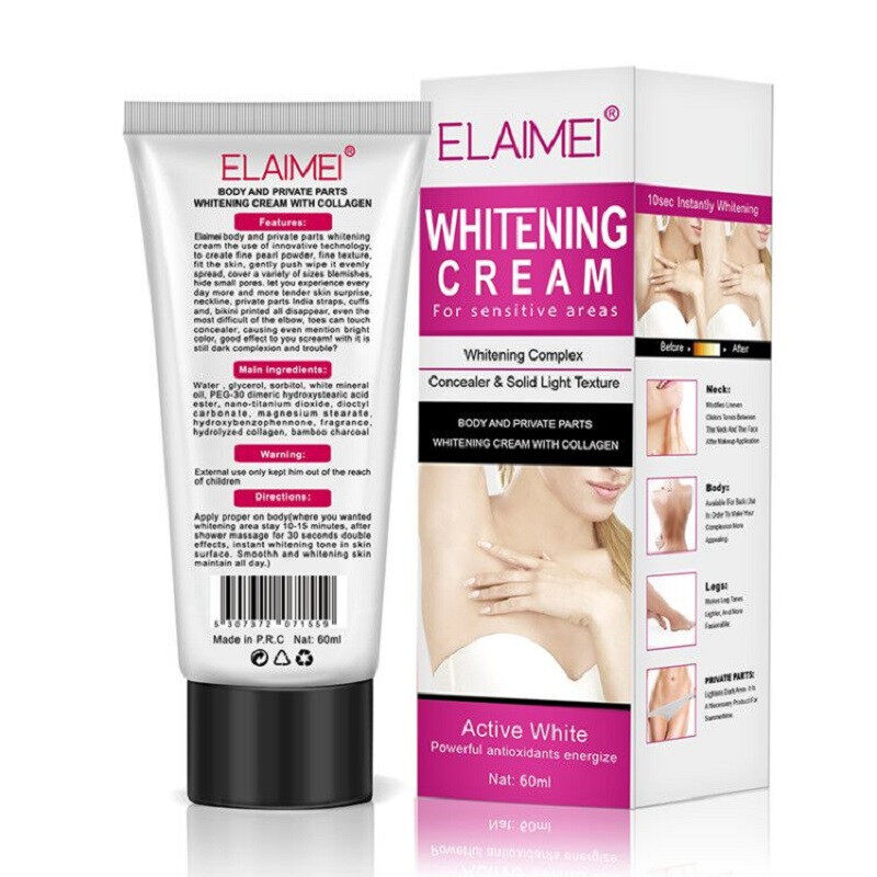 60ml Underarm Whitening Cream Body Armpit Whitening Cream Lotion Legs Knees Private Parts Whitening Cream Skin Care