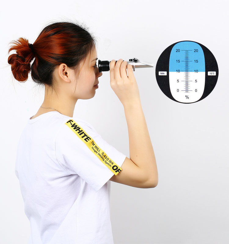 Máy Đo Khúc Xạ Brix Cầm Tay RCYAGO, Máy Đo Đường Hàm Lượng Đường 0-20% Với Nồng Độ ATC Để Sử Dụng Tại Nhà