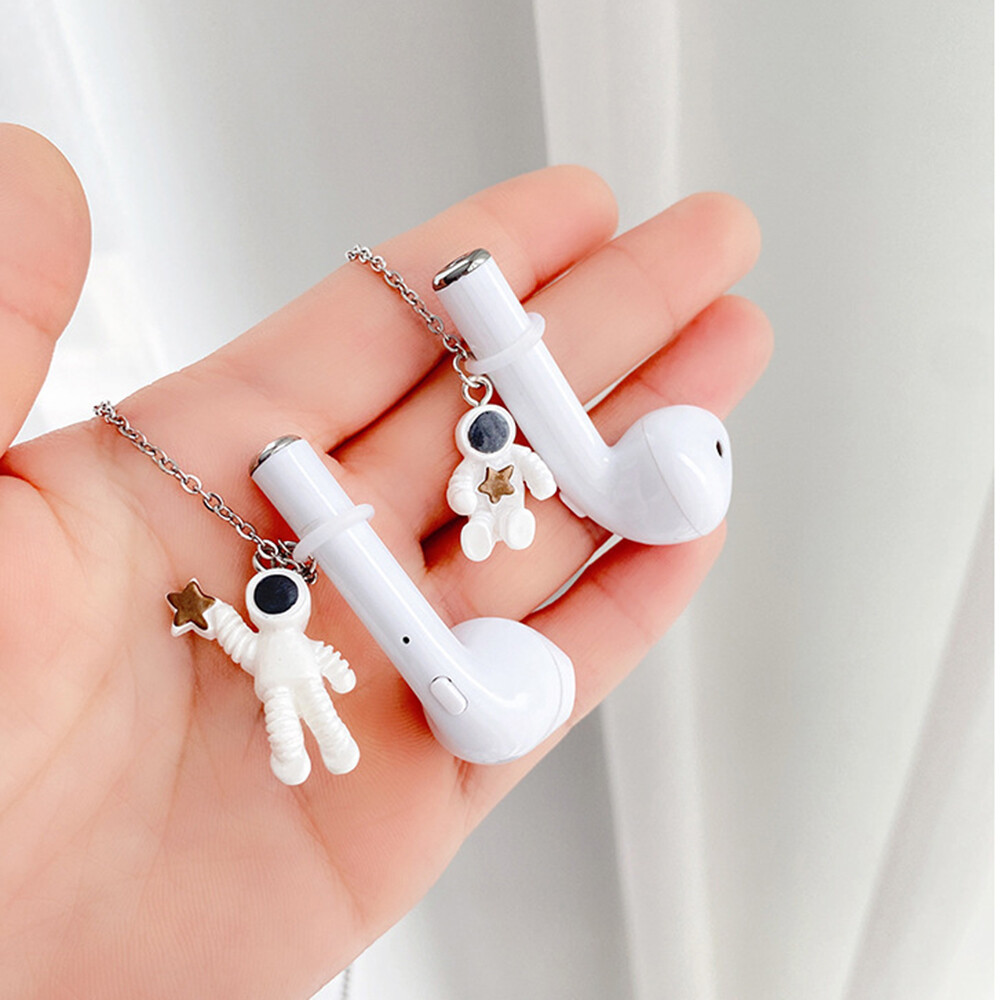 Yanqueens Fashion Cute Earphones Lanyard for Anti Loss Korean Cartoon Astronaut Lanyard Necklace Glasses Chain for Man Woman