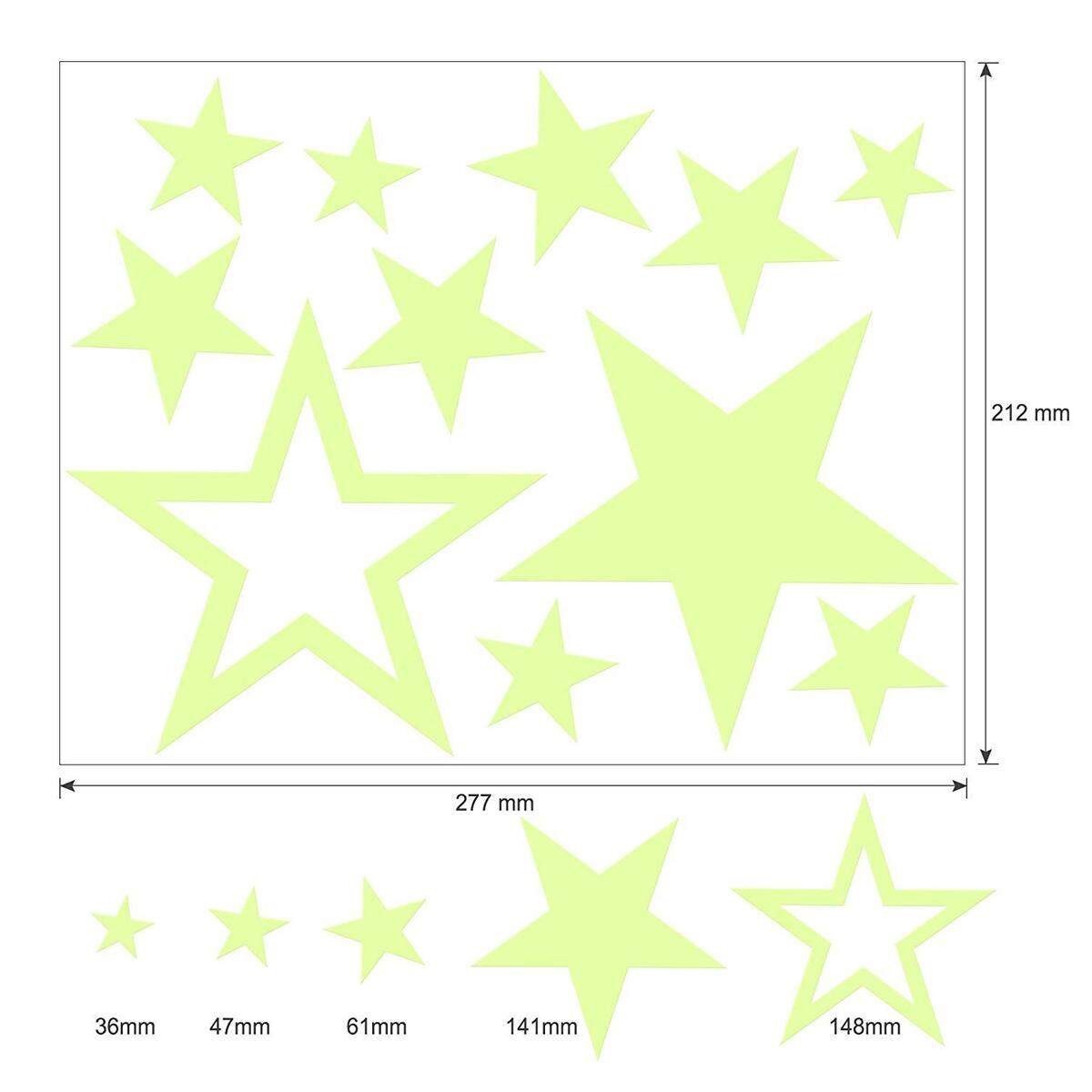 435Pcs Glow In The Dark Luminous Stars And Moon Planet Space Wall Stickers Decal