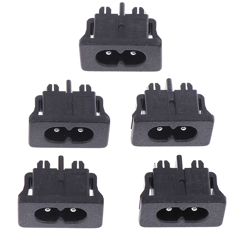 Maelovely 5pcs new ac250v 5a 2pin ac power socket mount female socket