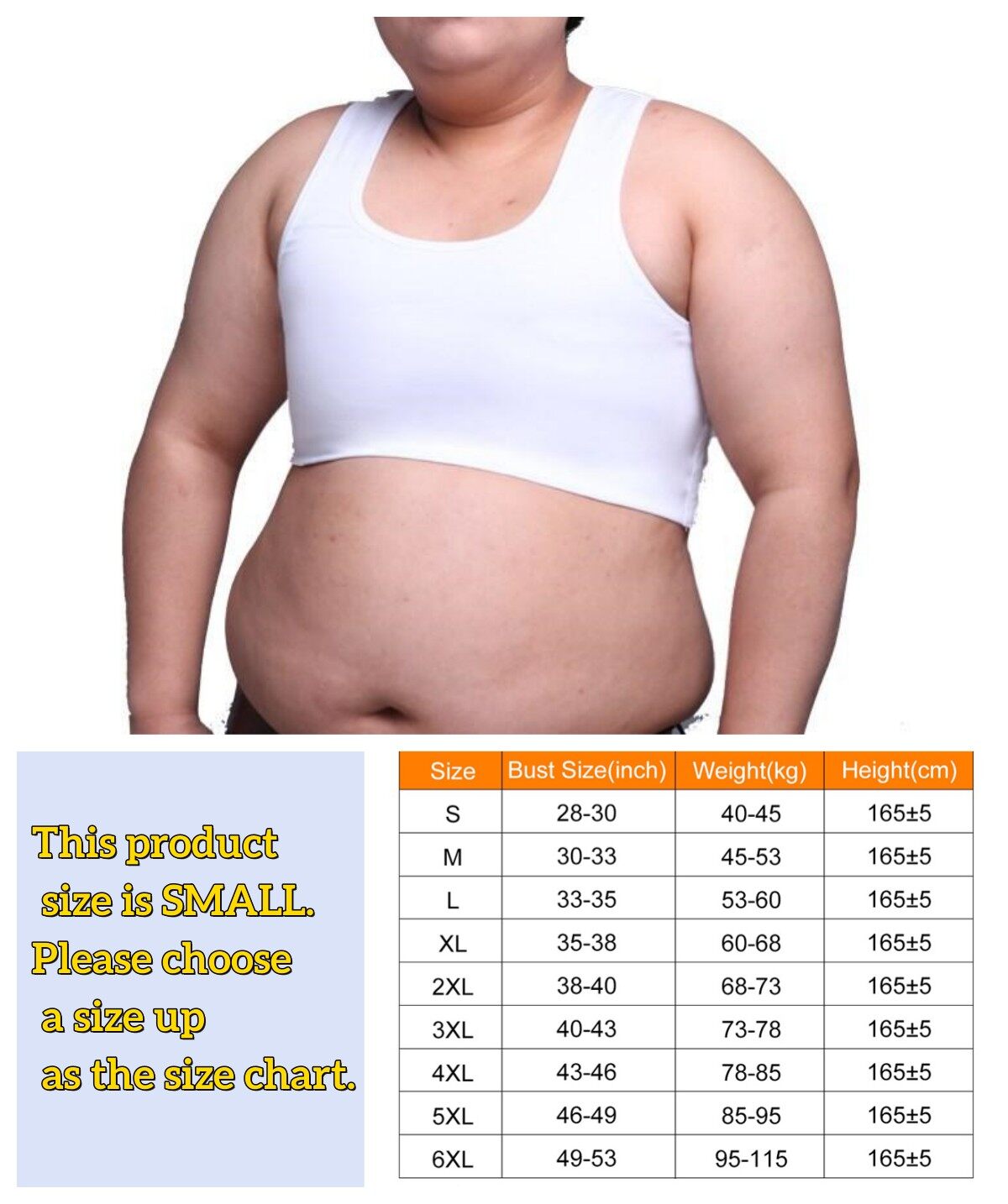 Chest Binder Full Bandage Side Buckle Breast Binder Super Tight Tomboy