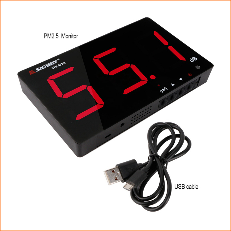 SNDWAY SW-525A Digital Mini Sound level meter 30130db Large Screen LCD ...