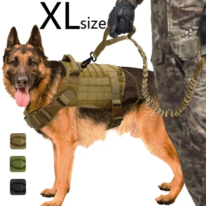Militer Taktis Harnes Anjing K9 Kerja Rompi Anjing Bungee Nilon