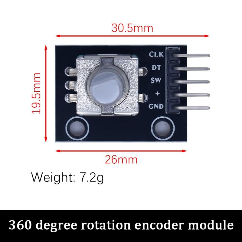 WAVGAT Rotary Encoder Module for Arduino Brick Sensor Development Round Audio Rotating Potentiometer Knob Cap EC11