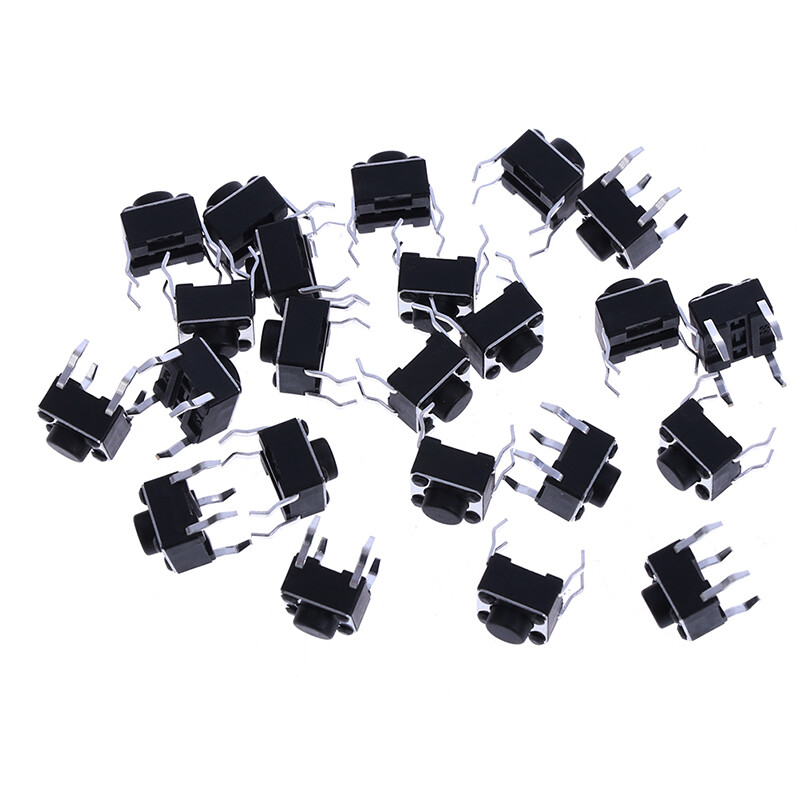 20pcs mini micro momentary tactile push button switch 65mm 4 pin on/off