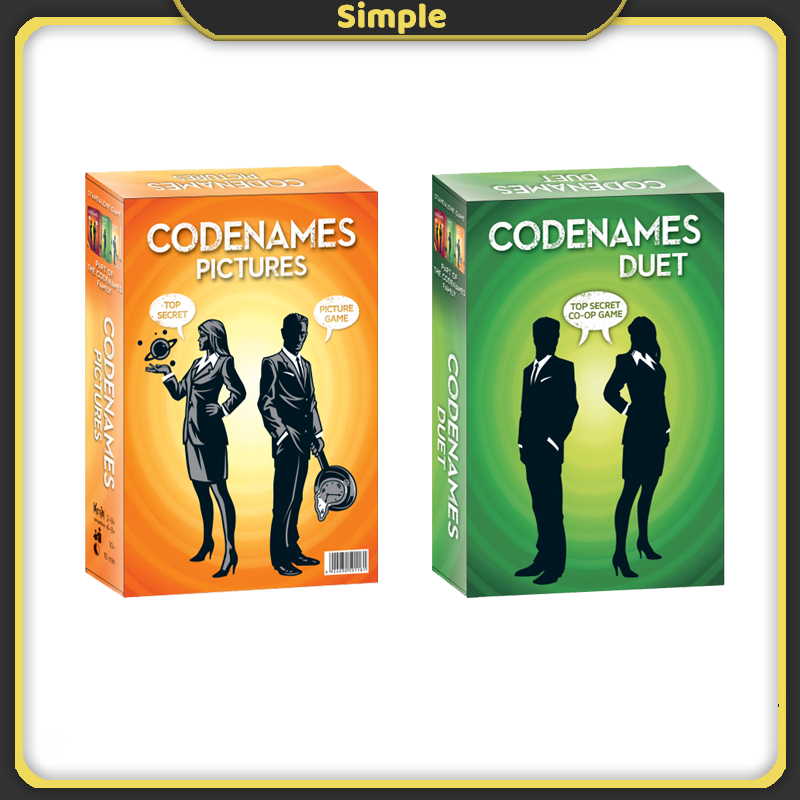 Codenames Board Game Duet & Pictures Version English Abstract Strategy Suspense Game