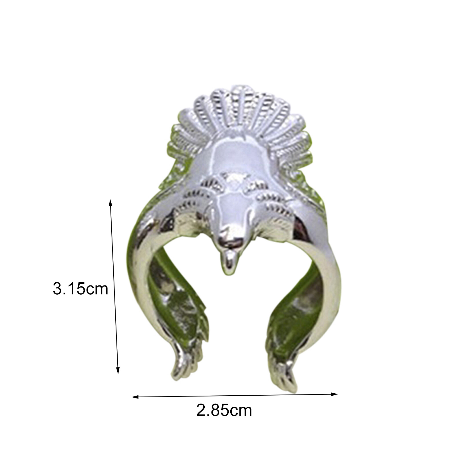 Dressy Code Ring Vintage Eagle Shape Silver Plated Men Fashion Ring