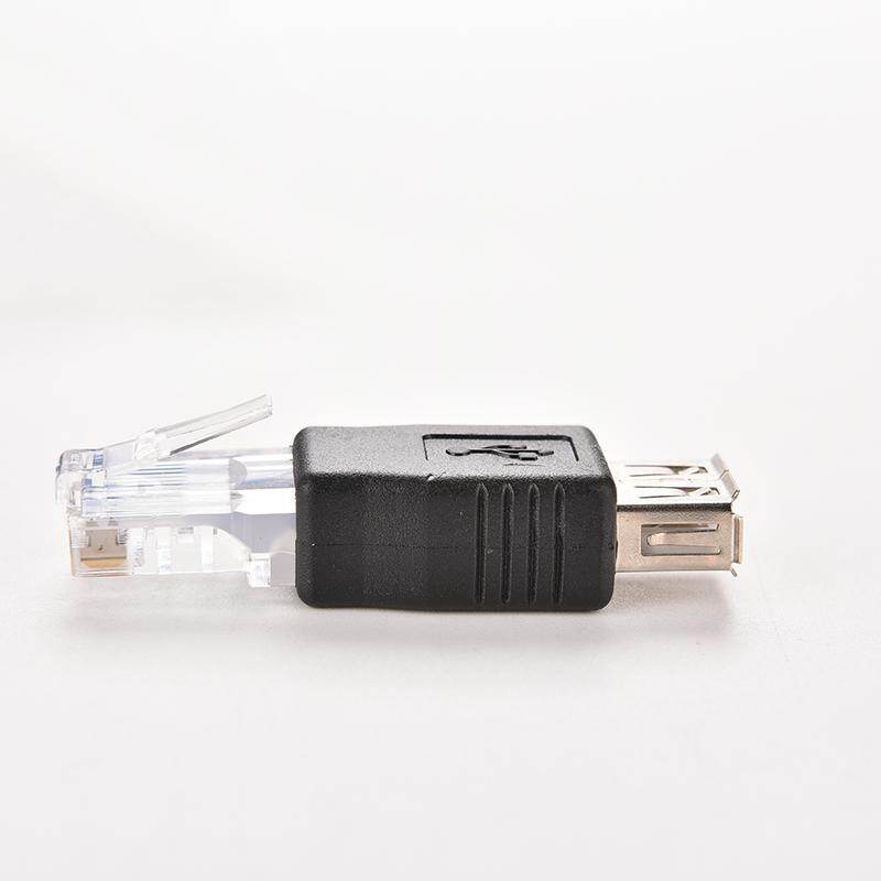 Đầu Cắm Bộ Chuyển Đổi RJ45 Đực Sang USB AF A Cái Đầu Cắm Bộ Định Tuyến Ethernet Mạng LAN