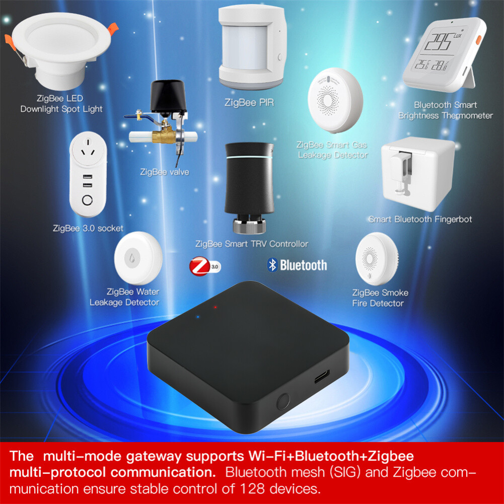 Cổng ZigBee E Life Smart Store Thông Minh Tuya 3.0 Cổng Đa Chế Độ Tương Thích Blue-Tooth Bridge Không Dây Tuya Cuộc Sống Thông Minh Điều Khiển Điều Khiển Thiết Bị 128 Vì Hiệu Suất Mạnh Mẽ Hoạt Động Cho Alexa Google Home