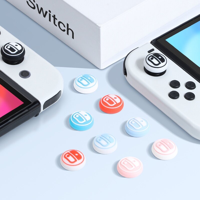 Nắp Tay Nắm Ngón Cái Vỏ Bảo Vệ Mềm Bằng Silicon Vỏ Bọc Tay Cầm Điều Khiển Cho Nintendo Switch Oled JoyCon NS Lite