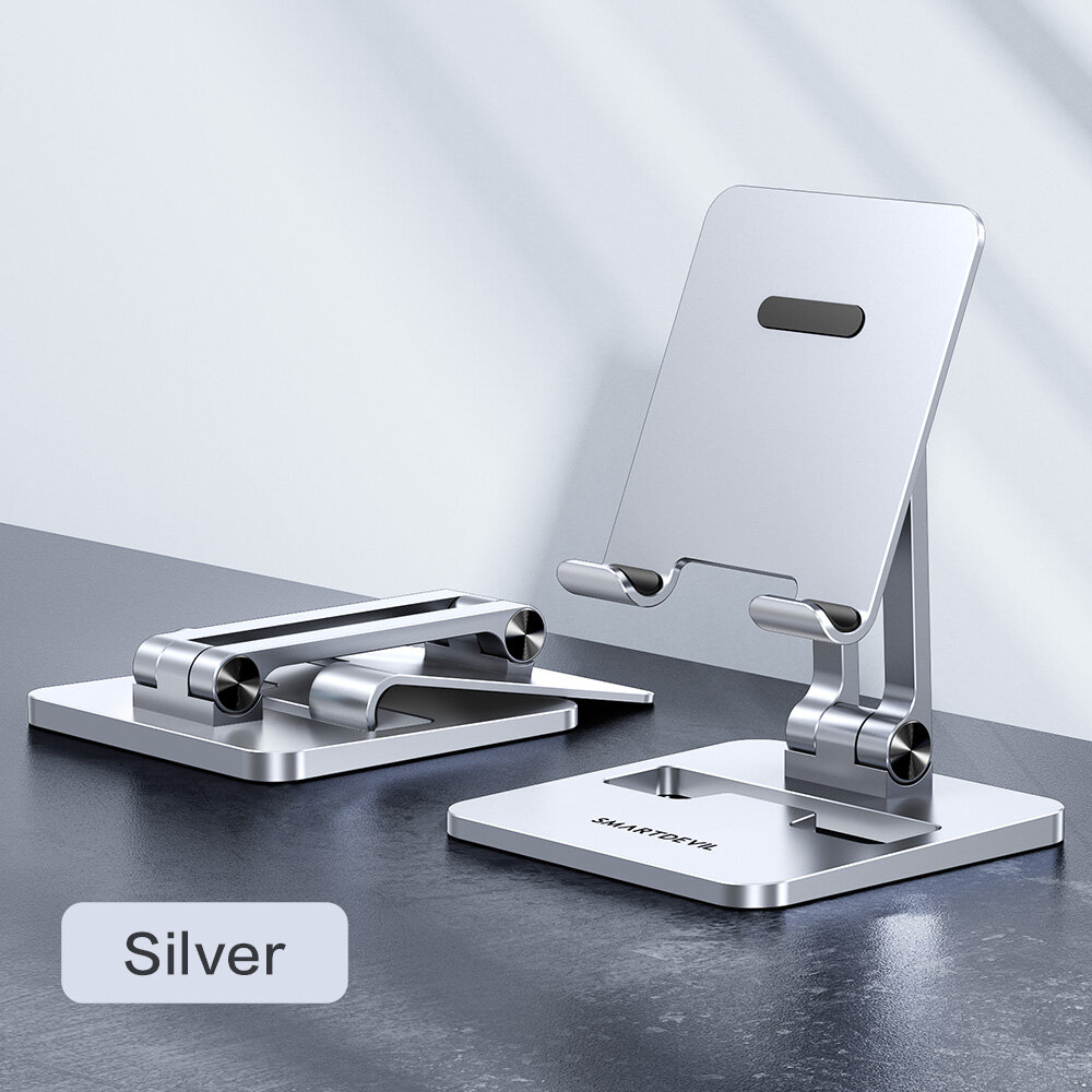SmartDevil Giá Đỡ Điện Thoại Để Bàn Bằng Hợp Kim Nhôm Có Thể Gập Lại Máy Tính Bảng Đứng Giá Đỡ Điện Thoại Di Động, Đa-Góc Lên Và Xuống Có Thể Điều Chỉnh Phù Hợp Dành Cho Huawei 4-11 Inch Matepad Pro iPad Pro