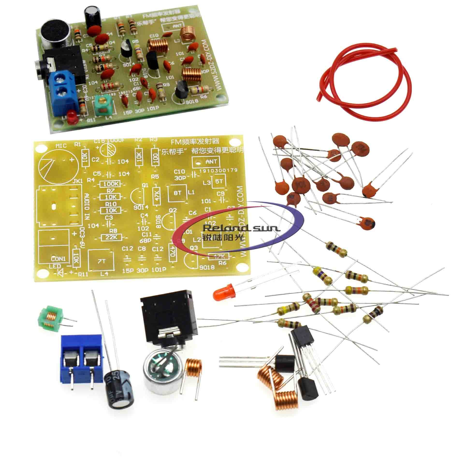 DIY Kit 88-108MHz FM Transmitter Modulation Wireless Microphone Suit 5-15mA
