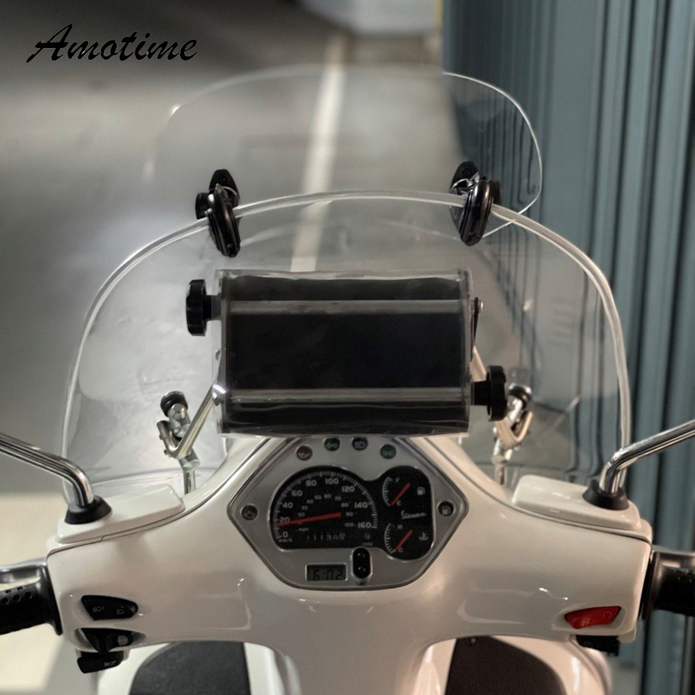 Motorcycle Universal Windshield Clamp-On Variable Windscreen Spoiler Extension
