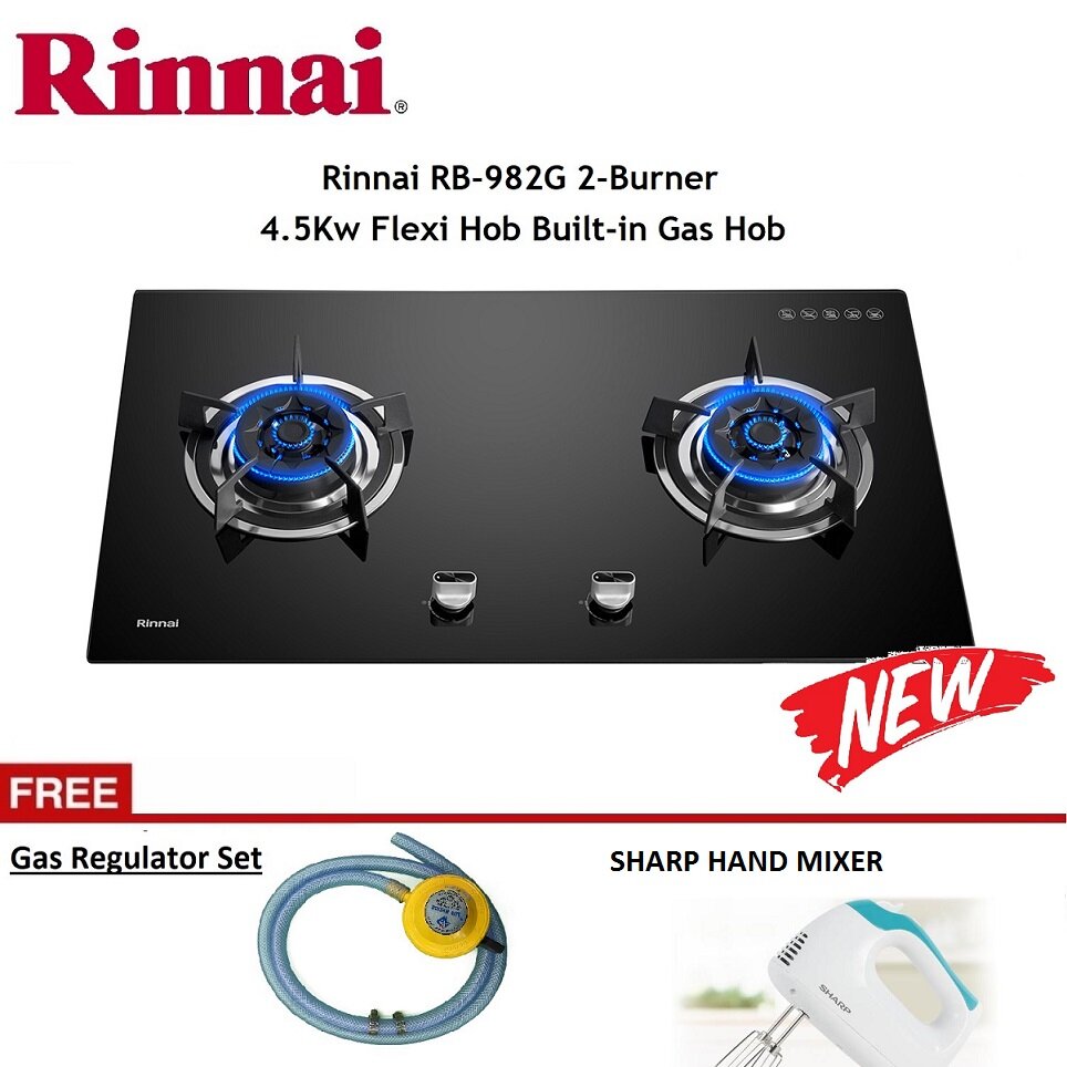 RINNAI RB-982G Flexi Hob Built-in Gas Hob / 4.5kW Gas Input (Free Kosangas  regulator u0026 hose worth RM69.00) | Lazada