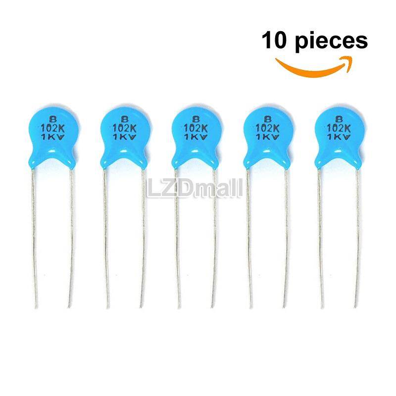 50 Condensatori Ceramici 1nF 1000V (102K) Alta Tensione, Disco, Nuovi, Made In Cina