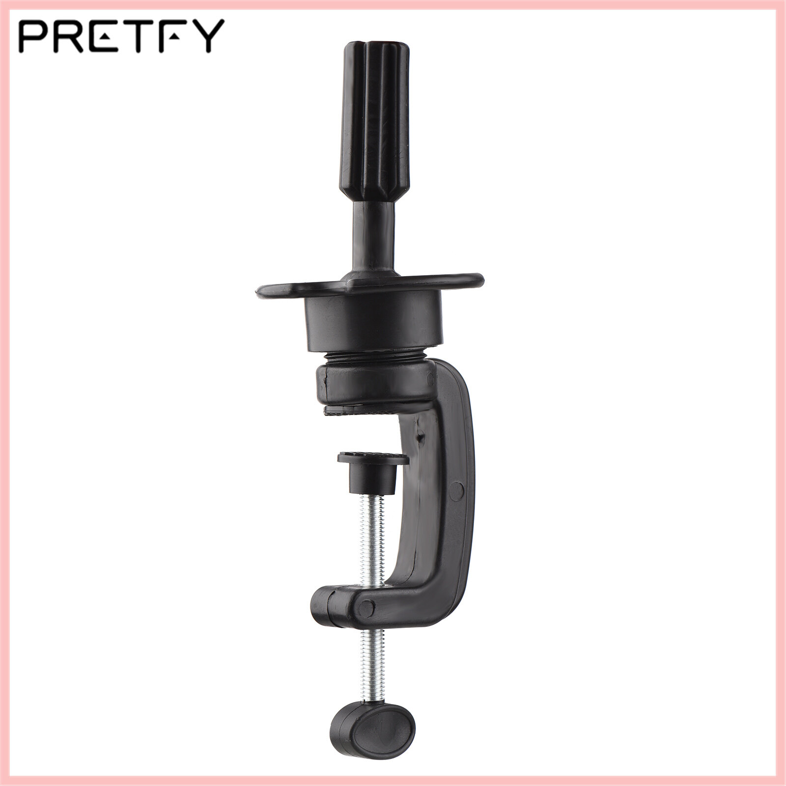 Pretfy Mannequin Training Head Stand Wig Holder Stand Desk Table Clamp Plastic Metal Hair Accessory Tool