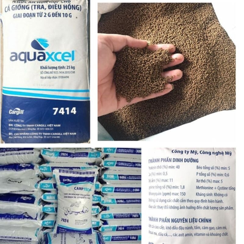1kg mồi câu cá cargill xay 7414, 7118, 7454, 7562, 7605 cám câu cá cá tra mồi câu cá trê mồi câu cá chép mồi câu cá mồi chìm