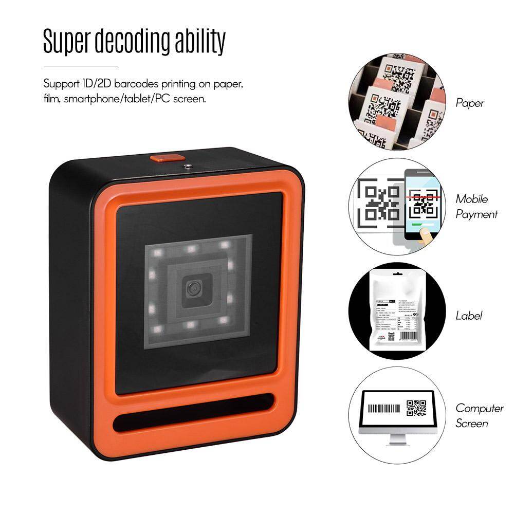 Aibecy แฮนด์ฟรี USB สาย1D 2D QR Barcoder เครื่องสแกนเนอร์เดสก์ท็อปปรับ ...