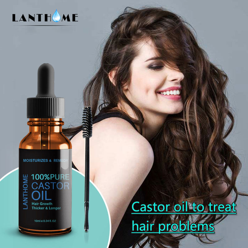 Pure Castor Oil Essential Oil For Hair Eyelashes Eyebrows Growth Prevent Aging Skin Castor Serum Hair Rapid Growth Liquid