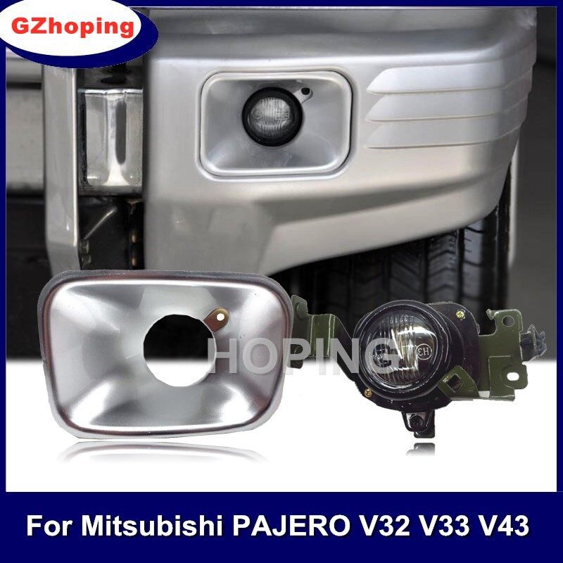 Huiyisunny Front Bumper Fog light fog lamp For Mitsubishi PAJERO V32 V33 V43 driving light fog light foglamp Bumper lamp Cover