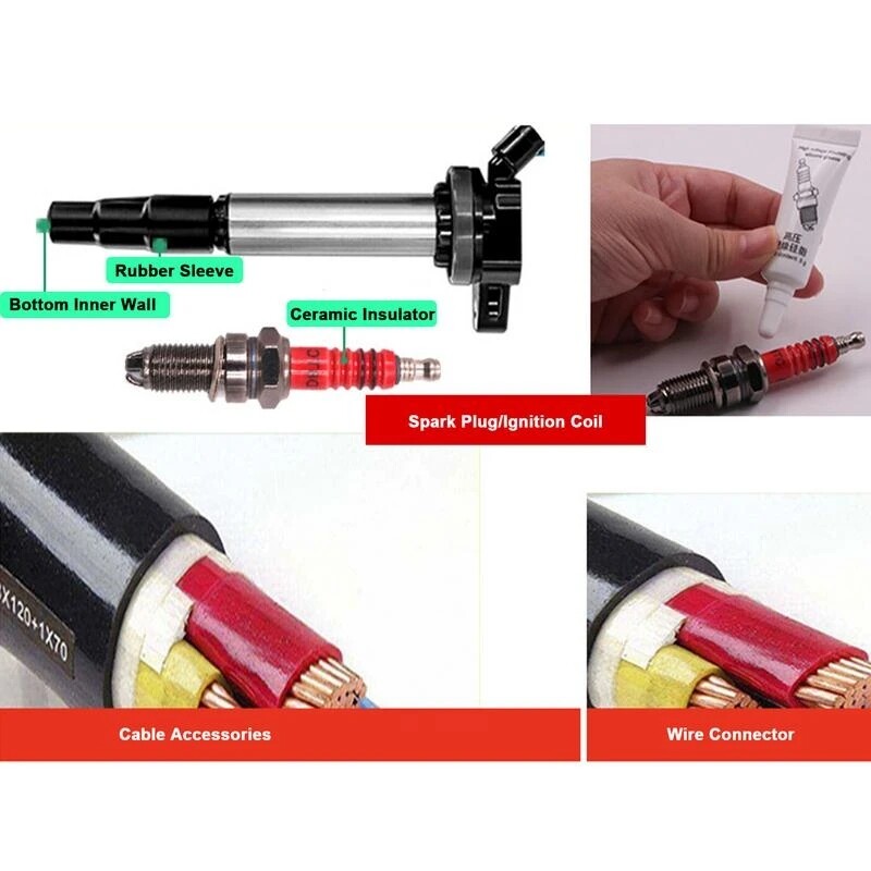Automotive Spark Plug Insulating Silicone Grease Low Temperature Corrosion Resistance High Voltage Electrical Insulation Silicone Grease Car Spark Plug Protective Agent