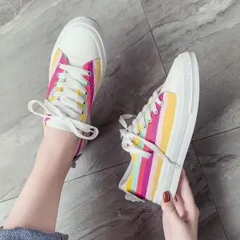 colorful high top shoes