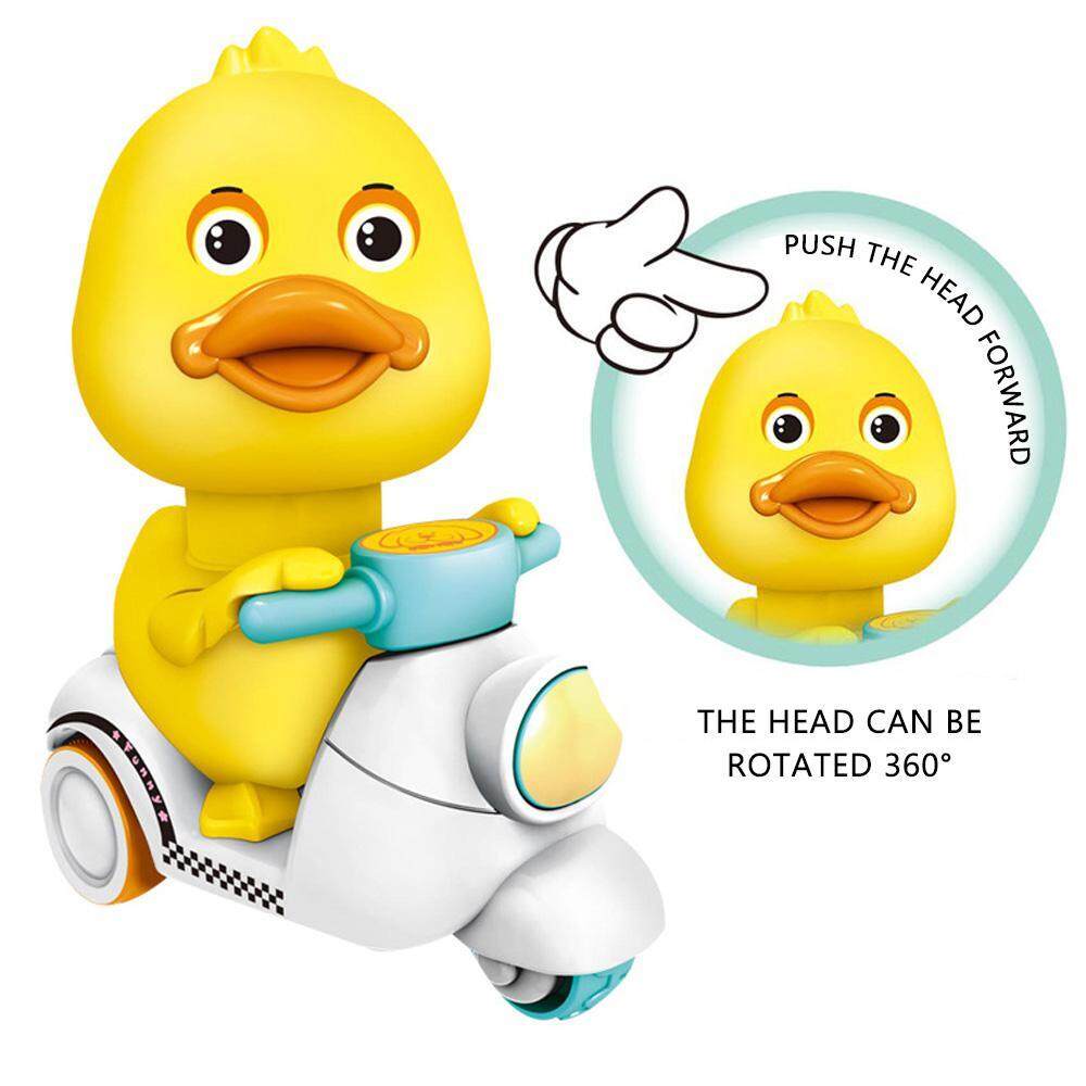 Aolvo Inersia Lucu Kartun Bebek Mini Satu Langkah Push Untuk Meluncur Anak Hadiah Mainan