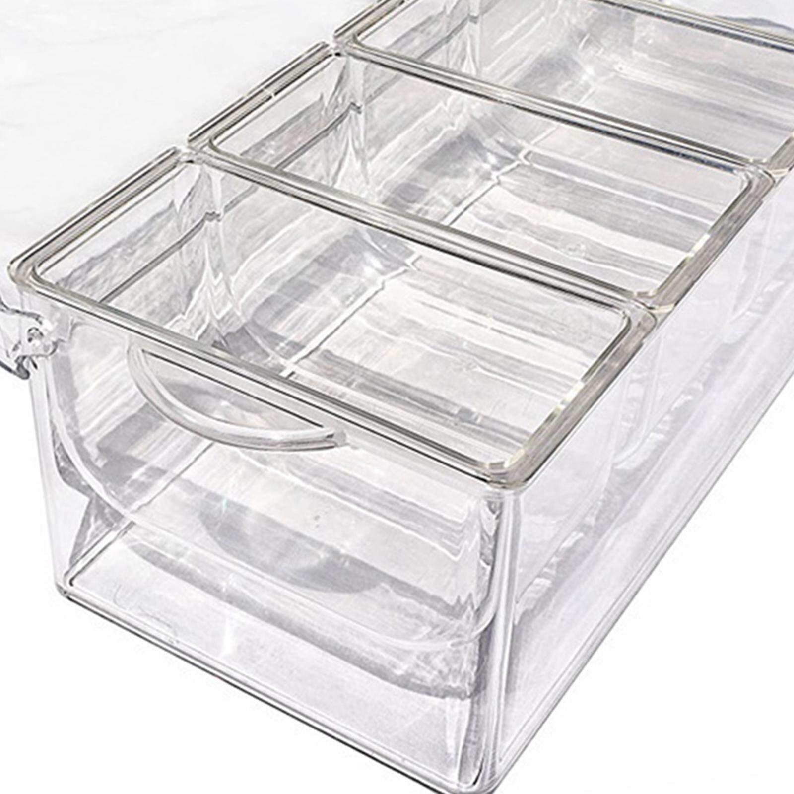 Wander Cloudly Chilled Serving Tray Acrylic Appetizer Serving Tray Serving Platter Dish Container Kitchen Clear Chilled Condiment Server for Shrimp Fruits
