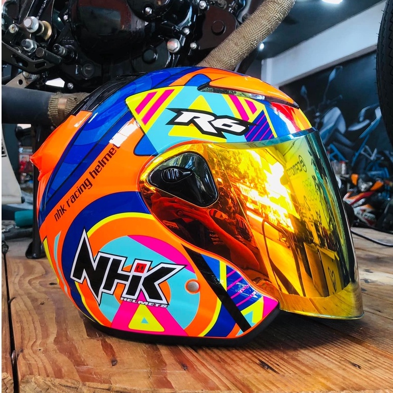 NHK R6 Pigment Open Faced Single Visor 
