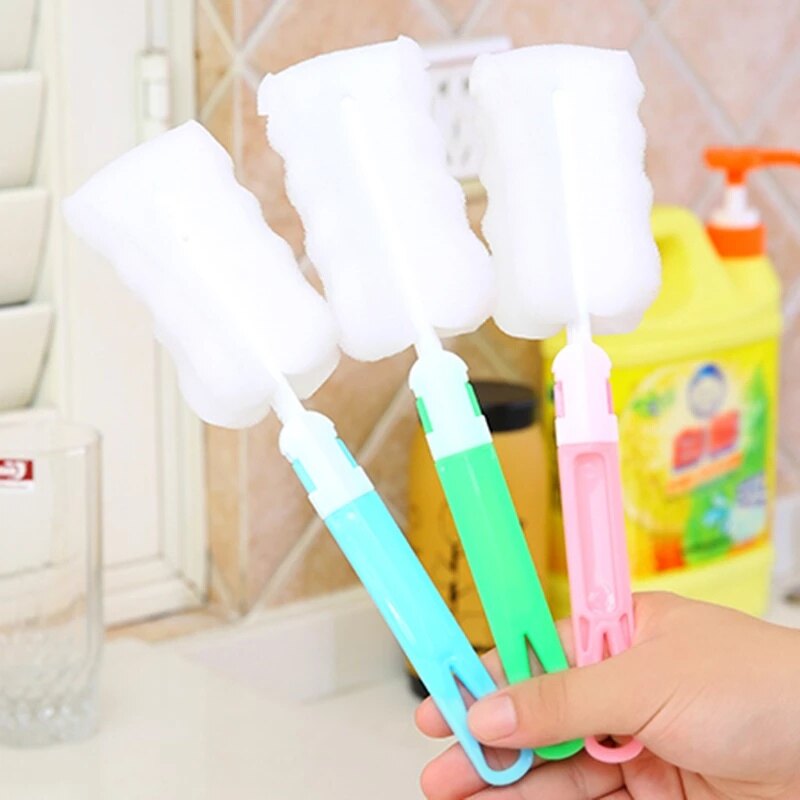 【Bảo Vệ Trang Nhã 】Dụng Cụ Vệ Sinh Rửa Nhà Bếp Tháo Rời Được, Bàn Chải Cốc Có Tay Cầm PP, Bàn Chải Rửa Cốc Có Thể Tháo Rời Bằng Nhựa