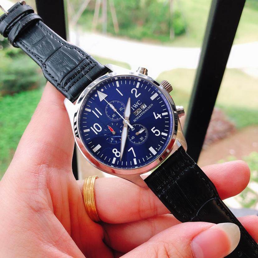 Arloji IWC Terbaik 316 Presisi Steel Case Impor Betis Tali Baja Mineral Super Cermin 100% Arloji Asli Jam Tangan Tahan Air