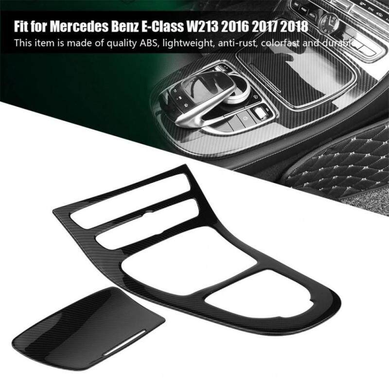 Xe Trung Tâm Điều Khiển Bánh Răng Chuyển Dịch Bảng Trang Trí Viền Sợi Carbon Cho Xe Mercedes Benz E Cấp W213 2016 2017 2018 phụ Kiện Xe Hơi