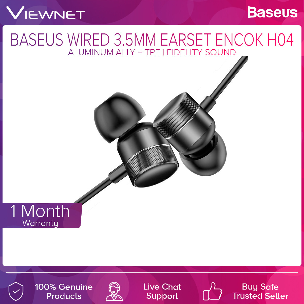 baseus encok wire earphone h04