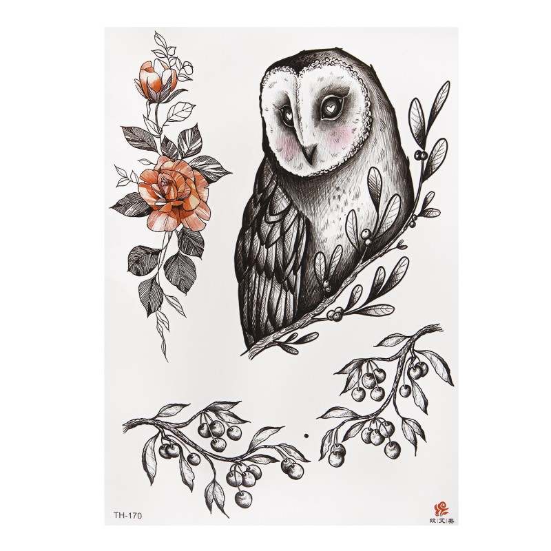DORISNA Large Flower Temporary Tattoo Sticker Black Lotus Rose Pattern Fake Tattoo Under Breast Shoulder Arm Legs DIY Water Transfer Tatoos Girls